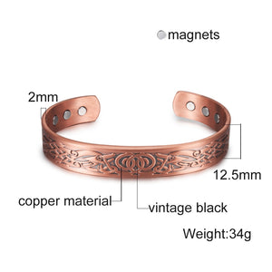 Pure Copper Celtic Style Magnetic Bracelet