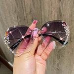 Load image into Gallery viewer, Vintage Rimless Rhinestone Sunglasses for Women

