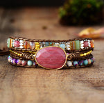 Load image into Gallery viewer, Natural Healing Stone Women&#39;s Wrap Bracelet
