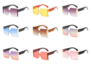 Women's Oversized Square Rimless Sunglasses